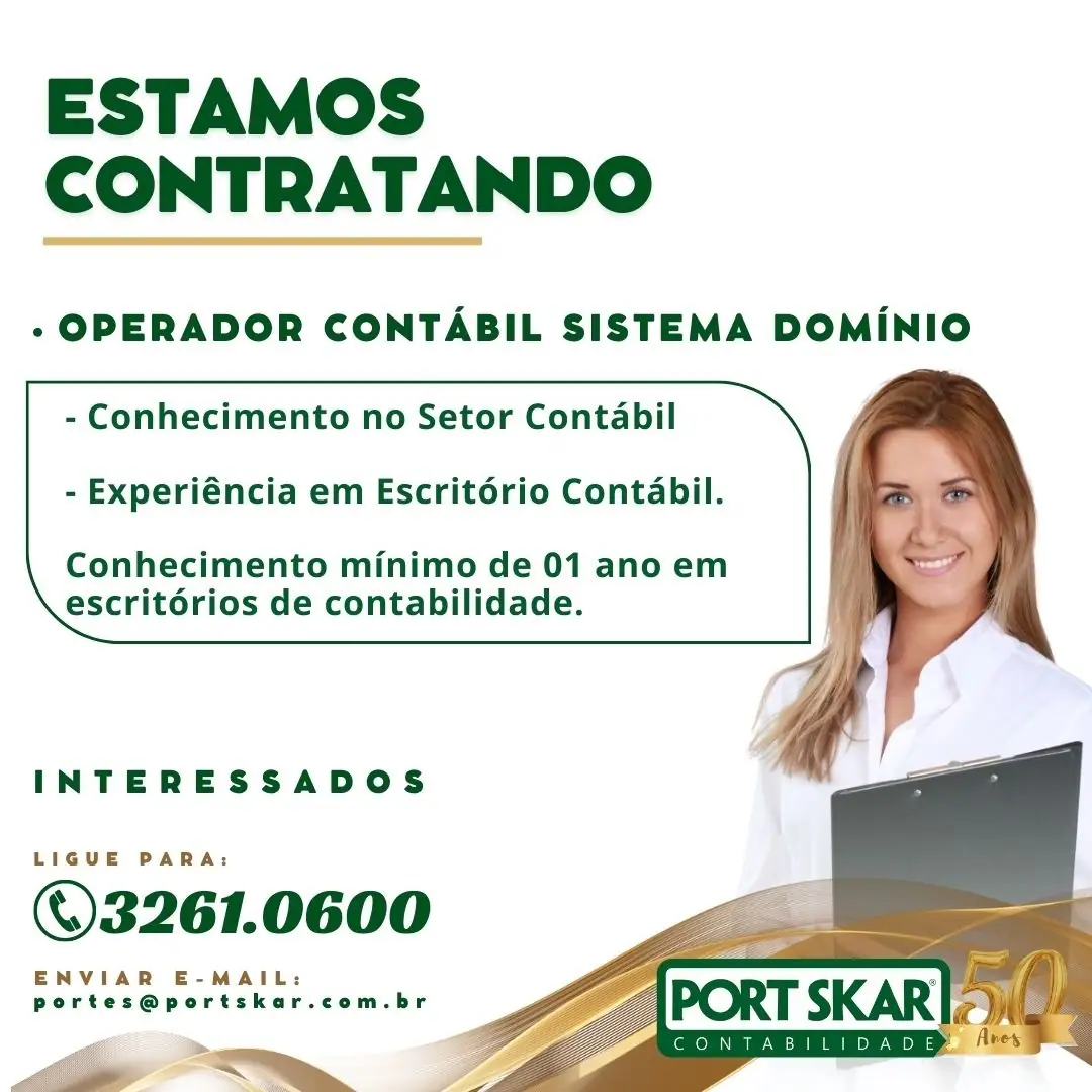 Cargo: Operador Contábil Sistema Domínio