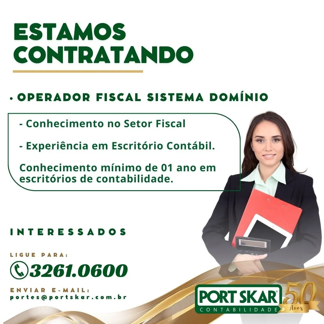 Cargo: Operador Fiscal Sistema Domínio